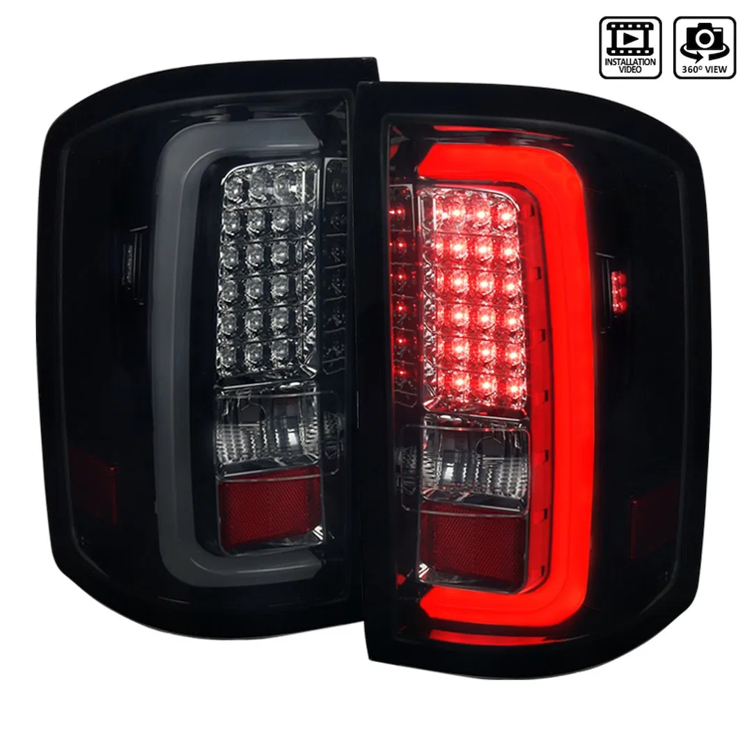 LT-SIE14BBLED-TM – SPEC-D TUNIN Tail Light Assembly, LED Smoke Lens Glossy Black Housing Red Bulb Set Of 2 Bulbs Not ...